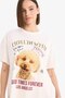 Coool Oversize Wide Fit Crew Neck Printed Short Sleeve T-Shirt F2648Ax25Sm - 7