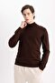 Slim Fit Slim Fit Half Turtleneck Knitwear Sweater B7851Axns - 4