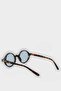 Women Round Transparent Plastic Frame Gradient Glass Uv Sunglasses F0614Axns - 5