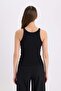 Slim Fit Halter Neck Basic Ribbed Camisole Tank Top (25 Sp) - 6