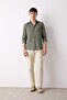 100% Cotton Relax Fit Straight Leg Linen-Look Summer Fabric Trousers D4251Ax25Sm