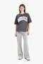 Oversize Wide Fit Crew Neck Printed Combed Cotton Short Sleeve T-Shirt E2794Ax25Sp - 2