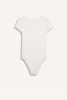 Round Neck Ribbed Camisole Short Sleeve Snap Fastening Bodysuit F1772Ax25Sm - 8