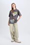Coool SpongeBob Oversized Loose Fit Crew Neck Short Sleeve T-Shirt D9117AX25SM - 2