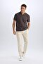100% Cotton Relax Fit Straight Leg Linen-Look Summer Fabric Trousers D4251Ax25Sm - 4