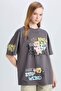 Coool SpongeBob Oversized Loose Fit Crew Neck Short Sleeve T-Shirt D9117AX25SM
