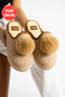 Women's Pompom House Slippers No Noise Thick Sole Winter Slippers Stc1162