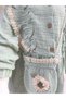 Eid Long Sleeve Lace Detailed Authentic Muslin Girls' Dress with Bag Pieces - 8