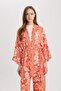 Relax Fit Patterned Belted Kimono D5443Ax25Sp - 3