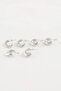 Women's 3-Piece Silver Earrings E3059Axns - 3