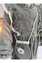 Eid Long Sleeve Lace Detailed Vintage Corded Fabric Velvet Bag Piece Girls' Dress - 9