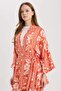 Relax Fit Patterned Belted Kimono D5443Ax25Sp