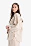 Relax Fit Linen Blend Long Sleeve Hijab Shirt Tunic B9835Ax25Sp - 4