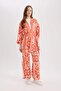 Relax Fit Patterned Belted Kimono D5443Ax25Sp - 2