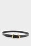 Women's Oval Buckle Faux Leather Jean Belt F1441Axns - 3