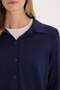 Regular Fit Polo Neck Basic Plain Knitwear Cardigan E7142Ax25Sp - 6