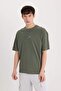 100% Cotton Oversize Wide Fit Crew Neck Back Printed Short Sleeve T-Shirt D9346Ax25Sp - 7