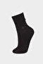 Women's Stitch-Free Ripped Detailed 2-Piece Combed Cotton Premium Socks E8639Axns - 2