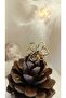 Gold Steel Ring Pearl Detailed Flower Object Ring Floral Ring - 2