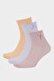 Girls' Ribbon 3-Piece Cotton Long Socks E6266A8Ns