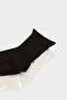 Women's Stitch-Free Ripped Detailed 2-Piece Combed Cotton Premium Socks E8639Axns - 4