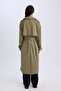 Long Trench Coat Double Breasted Collar Buttoned Pockets Belted Epaulettes D5755Ax25Sp - 6