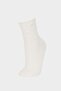 Women's Stitch-Free Ripped Detailed 2-Piece Combed Cotton Premium Socks E8639Axns - 3