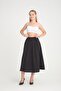Parachute Fabric Black Loose Fit Women's Skirt - 7