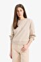 Boxy Fit Basic Thick Sweatshirt E4732Ax25Sp - 3