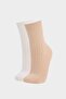 Women's Seamless Comfortable Elastic Ultra Soft 2-Piece Bamboo Premium Socks E8668Axns