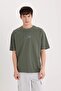 100% Cotton Oversize Wide Fit Crew Neck Back Printed Short Sleeve T-Shirt D9346Ax25Sp - 6