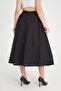 Parachute Fabric Black Loose Fit Women's Skirt - 5