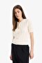 Regular Fit Crew Neck Knitwear Short Sleeve Cardigan E6882Ax25Sm - 3