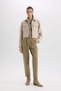 Regular Fit Polo Collar Pocket Zippered Short Cashmere Coat D5767Ax25Sp - 2