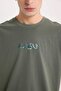 100% Cotton Oversize Wide Fit Crew Neck Back Printed Short Sleeve T-Shirt D9346Ax25Sp - 8