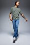 100% Cotton Oversize Wide Fit Crew Neck Back Printed Short Sleeve T-Shirt D9346Ax25Sp - 2
