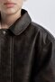 Boy's Waterproof Polo Collar Zippered Faux Leather Coat Jacket D5912A825Sp - 5