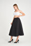 Parachute Fabric Black Loose Fit Women's Skirt - 8