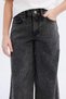 Wide Leg Wide Loose Leg Cotton Jean Trousers for Girls D7094A825Sm - 5