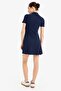 Polo Collar Corded Fabric Ribbed Knit Short-Sleeved Mini Dress E5327Ax25Sp - 6