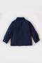 Baby Boy Crew Neck Flamed Poplin Long Sleeve Shirt E2001A525Sp - 4