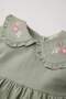 Baby Girl Big Neckline Embroidery Long Sleeve Pocket Twill Dress D9566A525Sp - 2