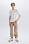 Cargo Jogger Standard Leg Gabardine Trousers for Boys Z1572A625Sp - 4