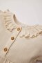 Baby Girls Ruffled Collar Long Sleeve Ribbed Camisole Dress D9574A525Sp - 2