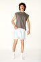 Cats Light Blue Striped Boxer Shorts
