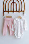 100% Cotton 2-Piece Body & Pants Set - Ribbon / Pink - 2