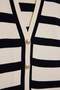 Regular Fit V-Neck Striped Button-Closure Tunic Knitwear Cardigan (24 Wn) - 8