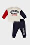 Baby Boy 2 Piece Set Crew Neck Printed Sweatshirt Elastic Waist Sweatpants D7739A525Sp - 3