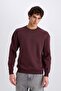 Boxy Fit Long Sleeve Cotton Crew Neck Soft Fuzzy Printed Sweatshirt X8282Az24Au - 3