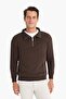 Relax Fit High Collar Zippered Basic Plain Thick Sweatshirt E5332Ax24Wn - 3